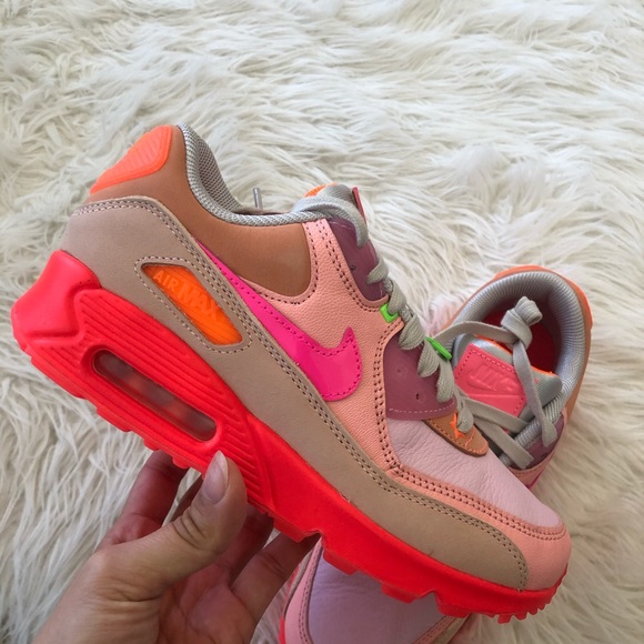 ✔️ New✔️ NIKE 'Platinum Crimson' Air Max 90 - Picture 2 of 8